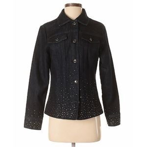 Chico's Sz0 Platinum Denim Jacket